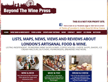 Tablet Screenshot of beyondthewinepress.com